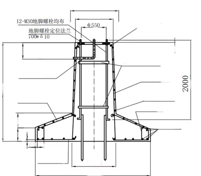 二十米高桿燈基礎圖